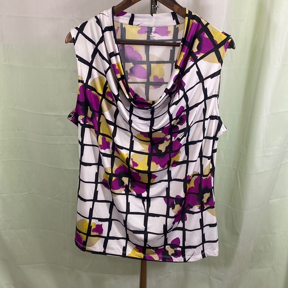 Worthington Tops - Worthington Draped Neckline Blouse Size XL